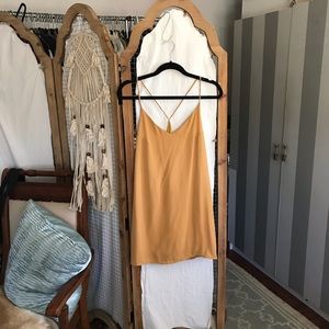 Honey Punch gold mini dress